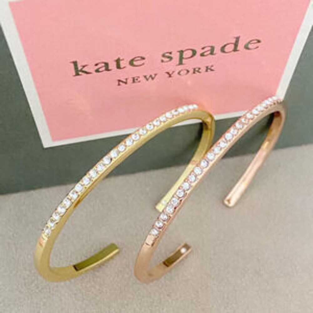 kate spade Rhinestone Open Design Bracelet Cold Tone